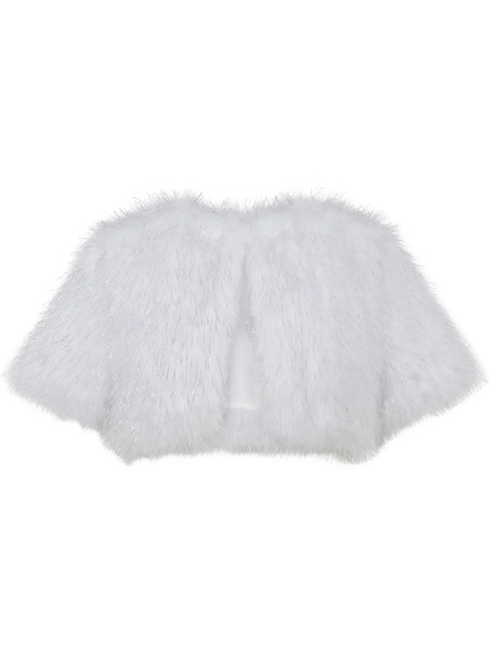  Unreal Fur Wings Bolero Jacket - White 