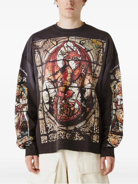 Untitled Artworks Graphic-print Long-sleeve T-shirt - Black 