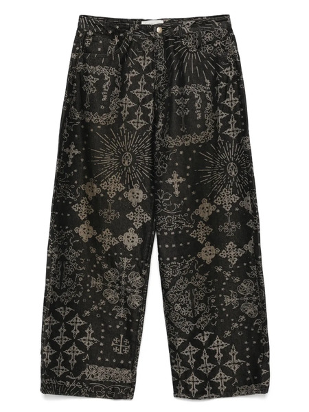  Untitled Artworks Jacquard Jeans - Black 