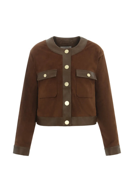  Urbancode Button-up Cropped Jacket - Brown 