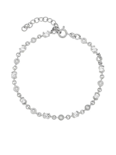  V Jewellery Crystal-embellished Bracelet - Silver 