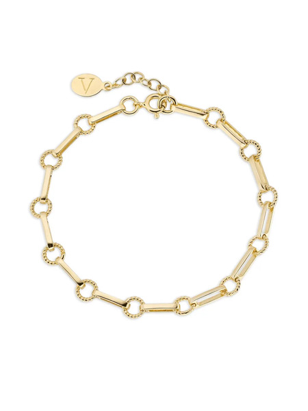  V Jewellery Twisted-link Chain Bracelet - Gold 