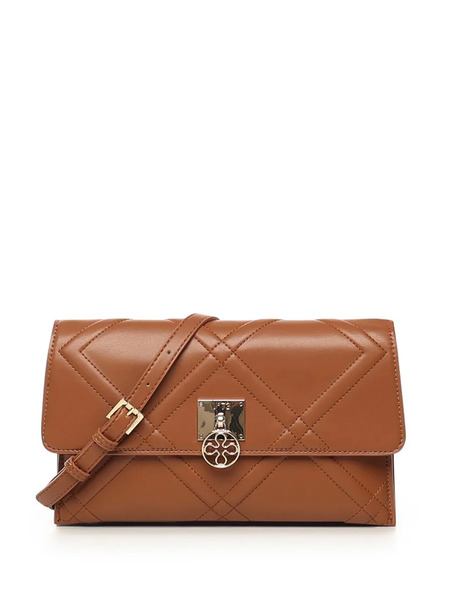  V°73 Bridget Clasp-fastening Clutch Bag - Brown 
