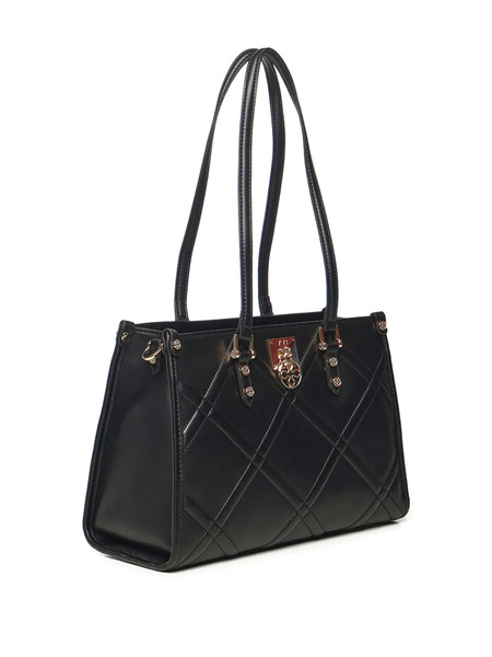  V°73 Bridget Quilted Lock-detail Shoulder Bag - Black 