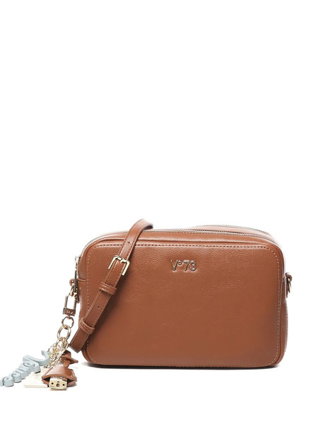  V°73 Double-zip Charm Shoulder Bag - Brown 