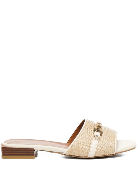  V°73 Esther Woven Chain-embellished Sandals - Neutrals 