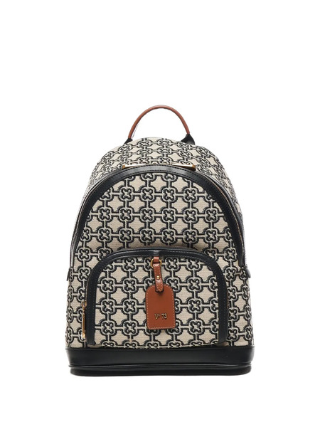 V°73 Harriet Monogram Leather-trimmed Backpack - Neutrals 