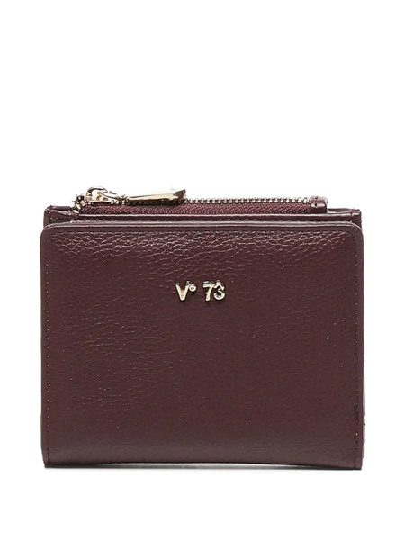  V°73 Lettering Logo Zip Wallet - Brown 