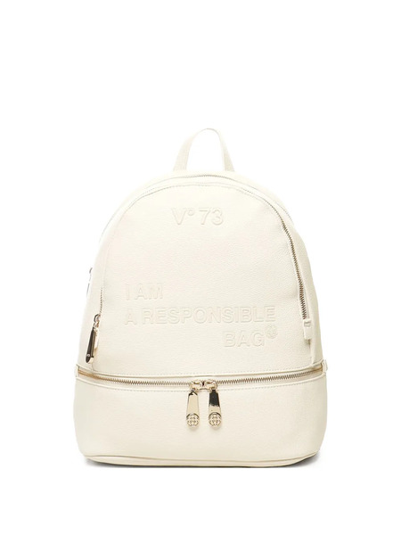  V°73 Logo Embossed Backpack - Neutrals 