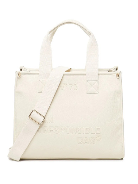  V°73 Logo-engraved Tote Bag - White 