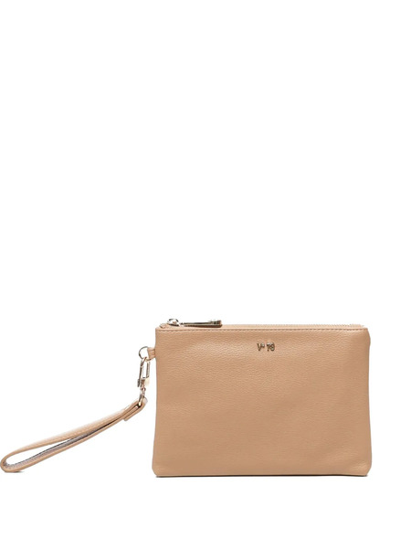  V°73 Logo-lettering Clutch Bag - Neutrals 