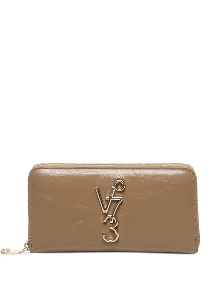  V°73 Logo-plaque Zip-around Wallet - Neutrals 