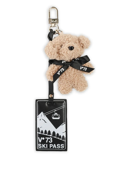  V°73 Teddy-bear Ski-pass Keyring - Brown 
