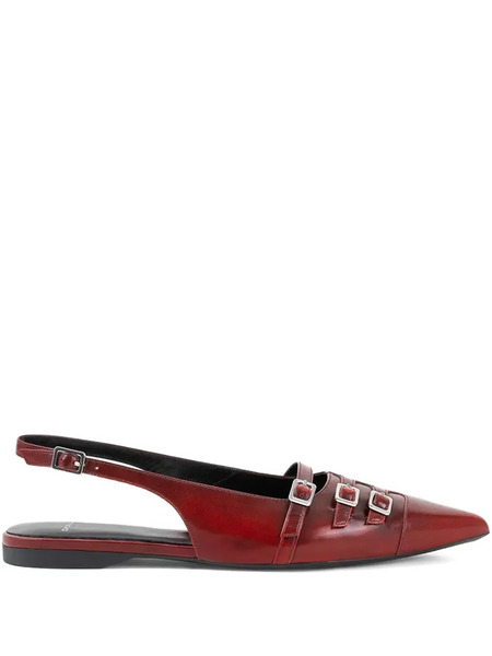  Vagabond Hermine Buckle Slingback Ballet Flats - Red 