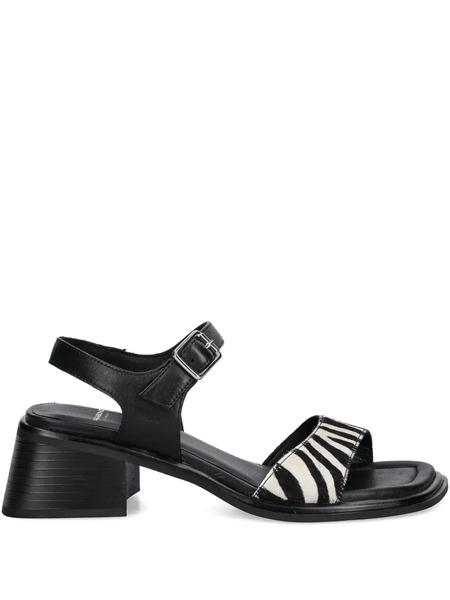 Vagabond 53mm Ines Zebra-print Block-heel Sandals - White 