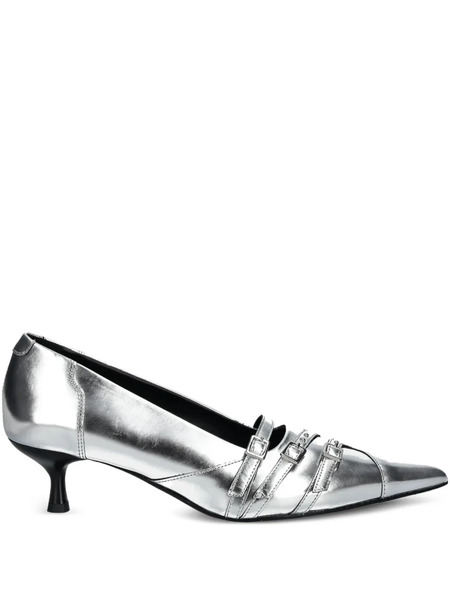  Vagabond 50mm Lykke Pointed-toe Buckle Pumps - Silver 