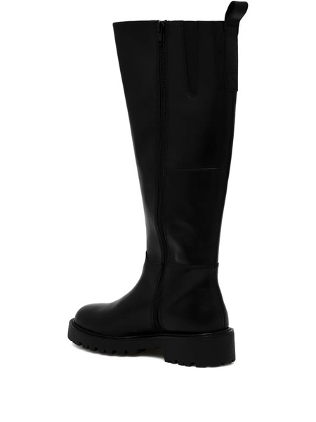  Vagabond Zip-detail Block-heel Knee-high Boots - Black 