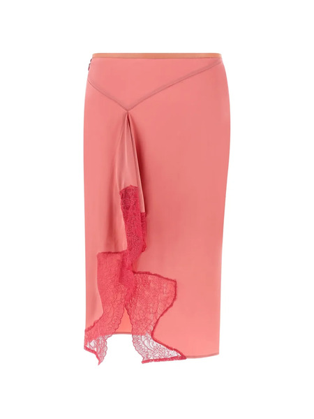  Vaillant Studio Lace-detail Midi Skirt - Pink 