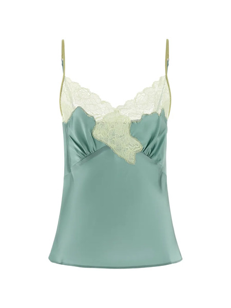  Vaillant Studio Lace-detail Top - Blue 