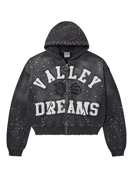  Vale Classico Zip-up Hoodie - Grey 