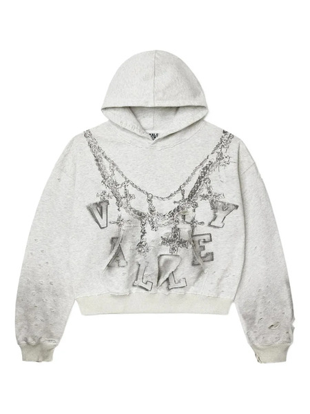  Vale Printed Hoodie - Grey 
