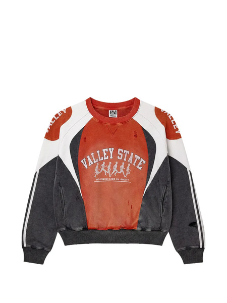  Vale Techwood Panelled Sweatshirt - Orange 