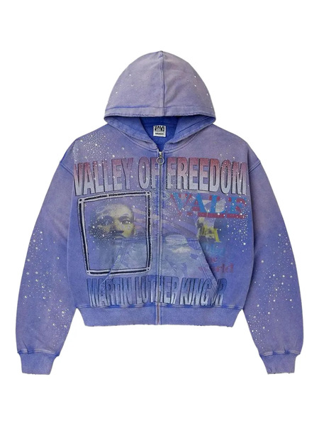  Vale Zip-up Hoodie - Blue 