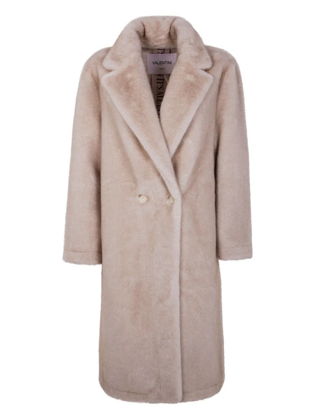  Valentini 1972 Double-breasted Faux-fur Coat - Neutrals 