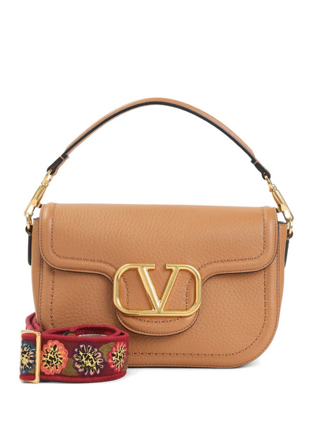 Valentino Garavani Alltime Leathers Shoulder Bag - Brown 