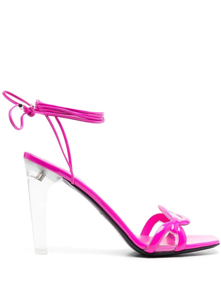  Valentino Garavani Ankle Strap Leather Sandals - Pink 