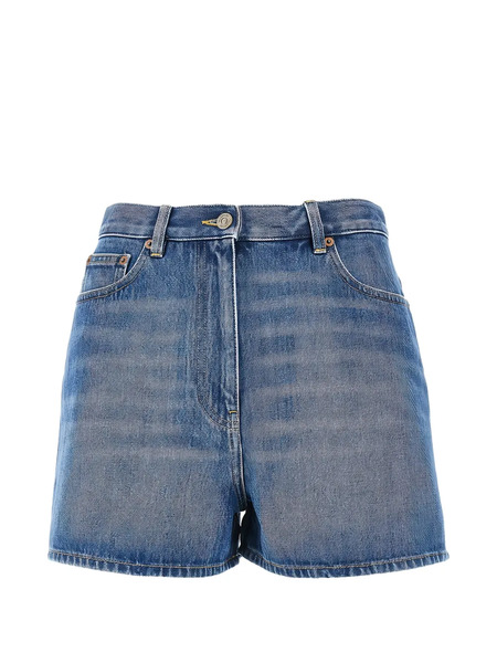  Valentino Garavani Belt-loop Pocket Shorts - Blue 