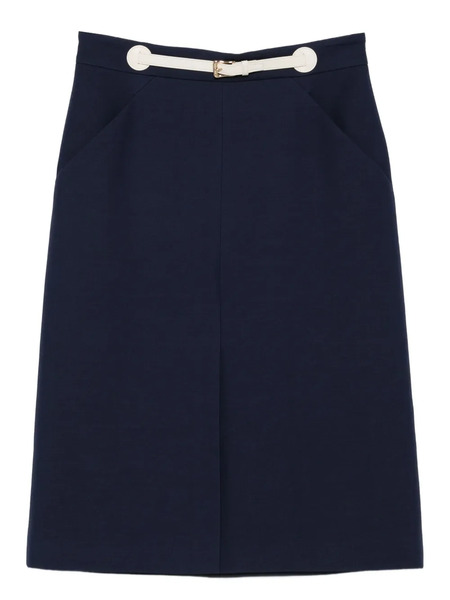  Valentino Garavani Belted Midi Skirt - Blue 