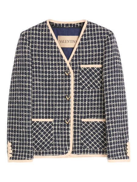  Valentino Garavani Bouclé Blazer - Blue 