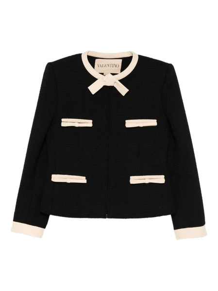  Valentino Garavani Bow-detailed Jacket - Black 
