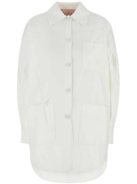  Valentino Garavani Button-up Shirt Jacket - White 
