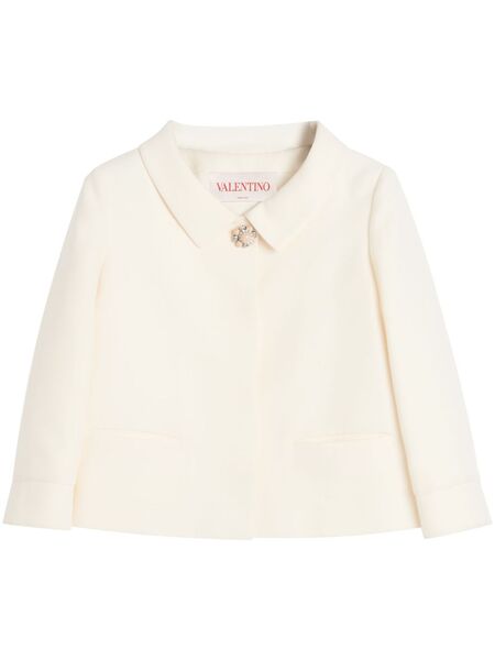  Valentino Garavani Crepe Couture Jacket - Neutrals 
