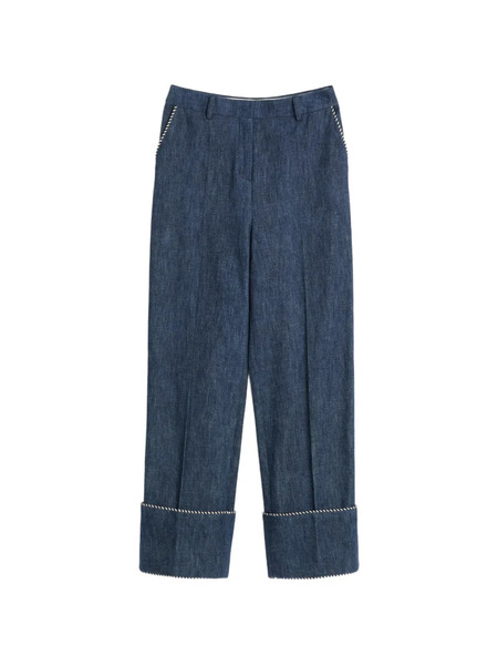  Valentino Garavani Denim Chambray Pants - Blue 
