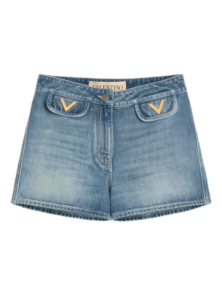  Valentino Garavani Denim Shorts - Blue 