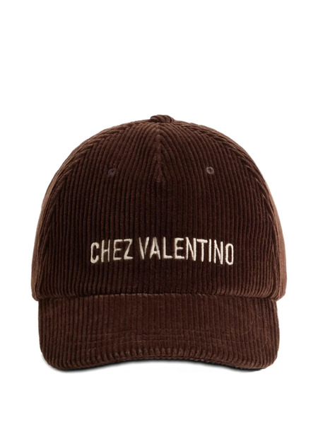  Valentino Garavani Embroided Baseball Cap - Brown 
