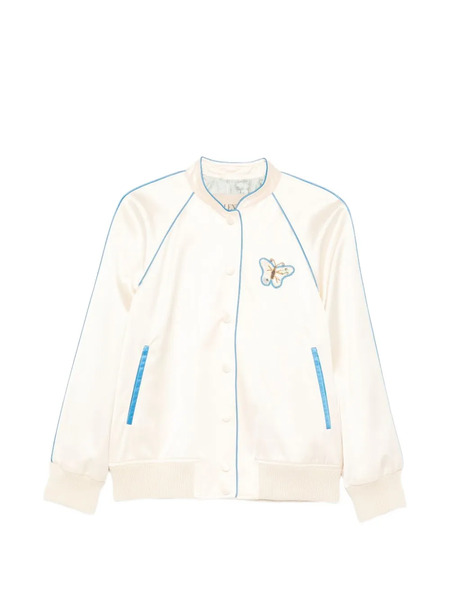  Valentino Garavani Embroidered Bomber Jacket - Neutrals 