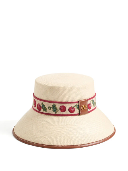  Valentino Garavani Embroidered Bucket Hat - Neutrals 