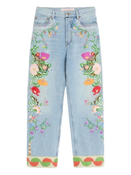  Valentino Garavani Embroidered Jeans - Blue 
