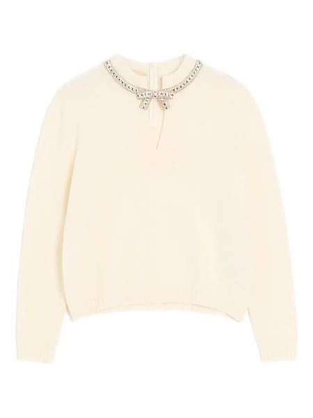  Valentino Garavani Embroidered Wool Jumper - Neutrals 