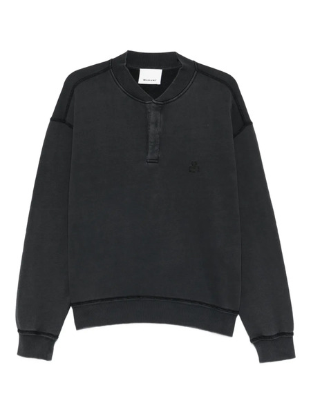  Valentino Garavani Eyewear Button Embroidered-logo Sweatshirt - Black 