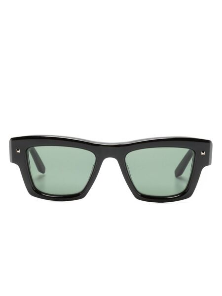  Valentino Garavani Eyewear Logo-plaque Tinted Sunglasses - Black 