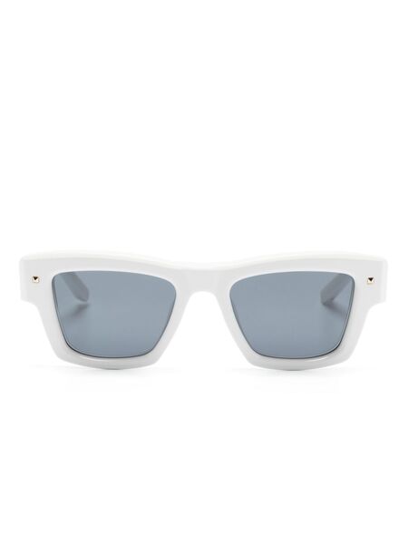  Valentino Garavani Eyewear Logo-plaque Tinted Sunglasses - White 