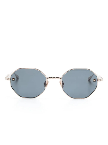  Valentino Garavani Eyewear V-stud Sunglasses - Gold 
