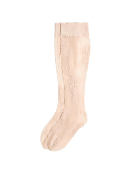  Valentino Garavani Floral Lycra Knee-high Socks - Neutrals 