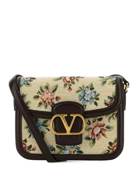  Valentino Garavani Floral-pattern Leather Cross Body Bag - Neutrals 