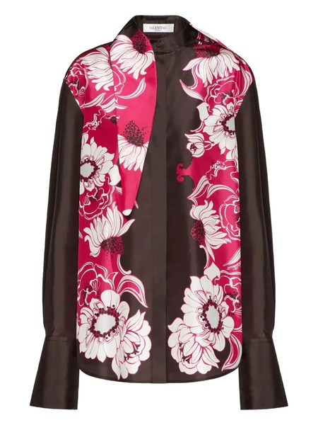  Valentino Garavani Floral Pattern Shirt - Pink 